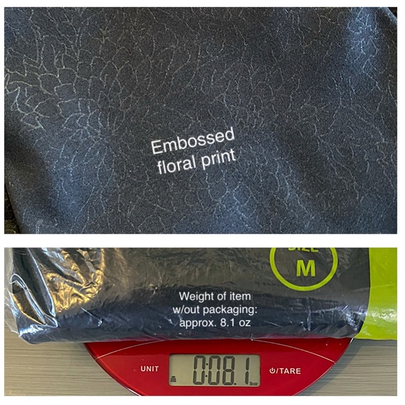 NWT MARIKA COMPRESSION HIGH RISE LEGGING 25” M Black “Contender” Floral Embossed - Picture 8 of 10